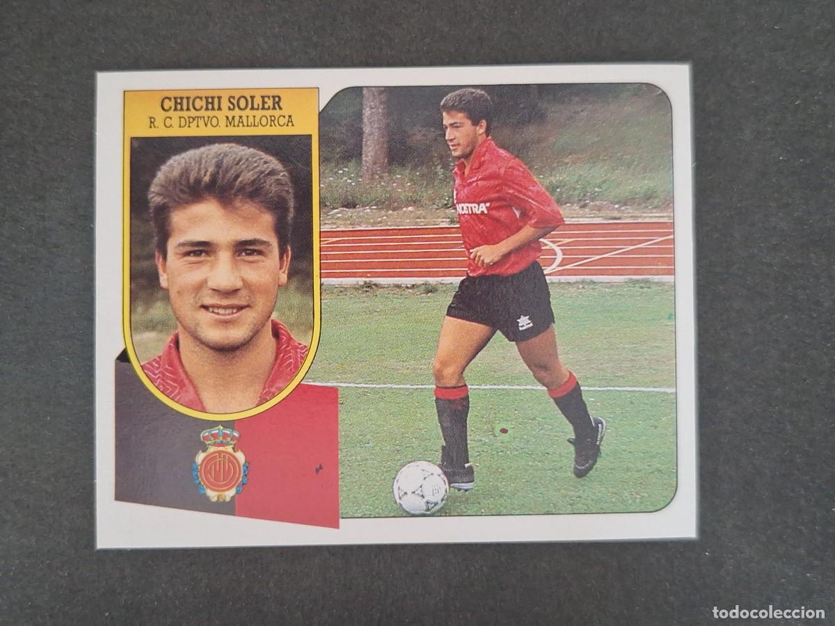 Cromos de f&uacute;tbol: L3 CHICHI SOLER R. C. D. MALLORCA LIGA ESTE 1991 1992 91 92 CARTON SIN PEGAR NUNCA PEGADO