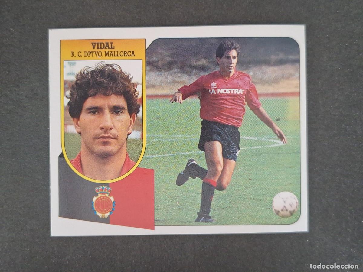 Cromos de f&uacute;tbol: L3 VIDAL R. C. D. MALLORCA LIGA ESTE 1991 1992 91 92 CARTON SIN PEGAR NUNCA PEGADO