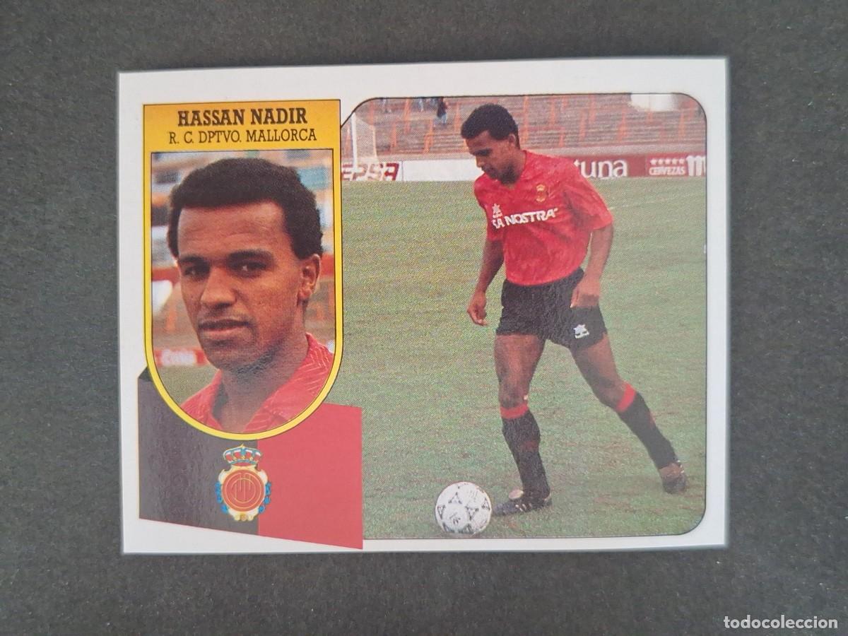 Cromos de f&uacute;tbol: L3 HASSAN NADIR R. C. D. MALLORCA LIGA ESTE 1991 1992 91 92 CARTON SIN PEGAR NUNCA PEGADO