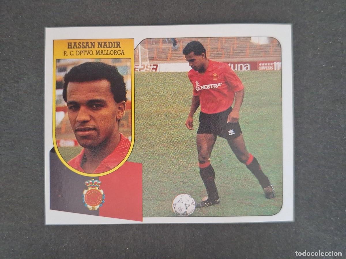 Cromos de f&uacute;tbol: L3 HASSAN NADIR R. C. D. MALLORCA LIGA ESTE 1991 1992 91 92 CARTON SIN PEGAR NUNCA PEGADO