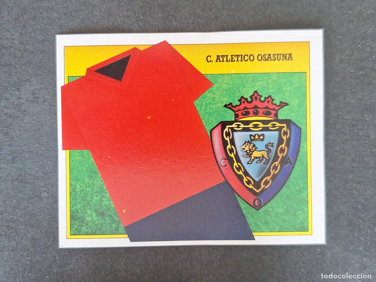 Cromos de f&uacute;tbol: L3 ESCUDO C. A. OSASUNA LIGA ESTE 1991 1992 91 92 CARTON SIN PEGAR NUNCA PEGADO