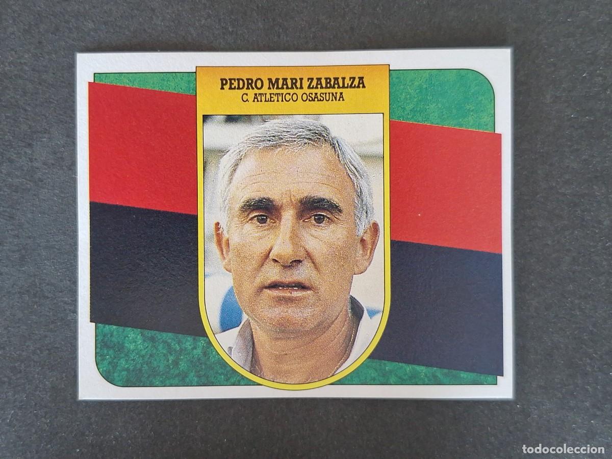 Cromos de f&uacute;tbol: L3 PEDRO M. ZABALZA ENTRENADOR C. A. OSASUNA LIGA ESTE 1991 1992 91 92 CARTON SIN PEGAR NUNCA PEGADO