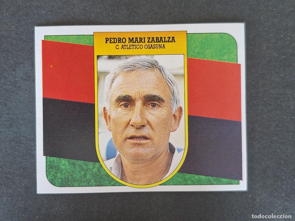 Cromos de f&uacute;tbol: L3 PEDRO M. ZABALZA ENTRENADOR C. A. OSASUNA LIGA ESTE 1991 1992 91 92 CARTON SIN PEGAR NUNCA PEGADO