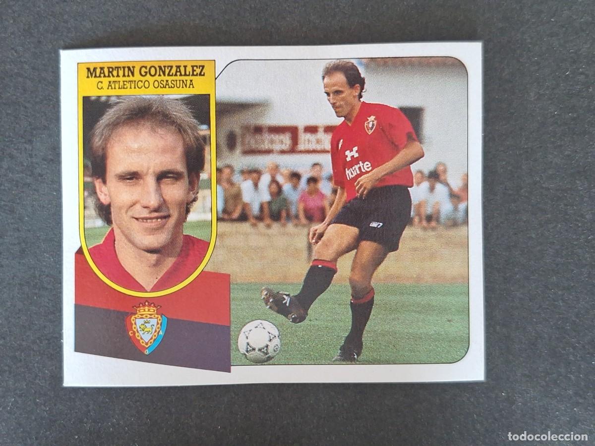 Football Stickers: L3 MARTIN GONZALEZ C. A. OSASUNA LIGA ESTE 1991 1992 91 92 CARTON SIN PEGAR NUNCA PEGADO