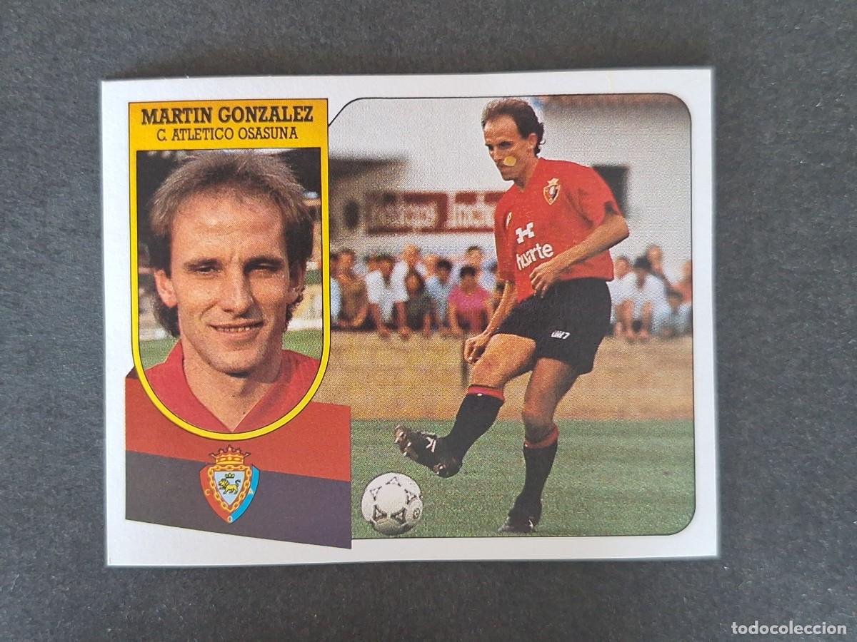 Football Stickers: L3 MARTIN GONZALEZ C. A. OSASUNA LIGA ESTE 1991 1992 91 92 CARTON SIN PEGAR NUNCA PEGADO