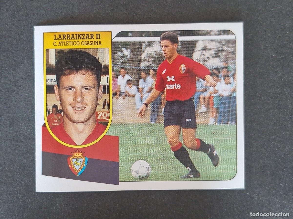 Football Stickers: L3 LARRAINZAR II C. A. OSASUNA LIGA ESTE 1991 1992 91 92 CARTON SIN PEGAR NUNCA PEGADO
