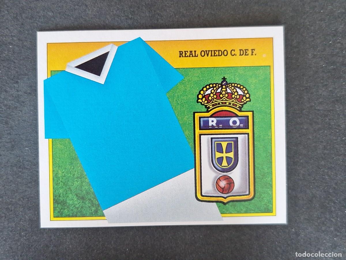 Football Stickers: L3 ESCUDO REAL OVIEDO LIGA ESTE 1991 1992 91 92 CARTON SIN PEGAR NUNCA PEGADO