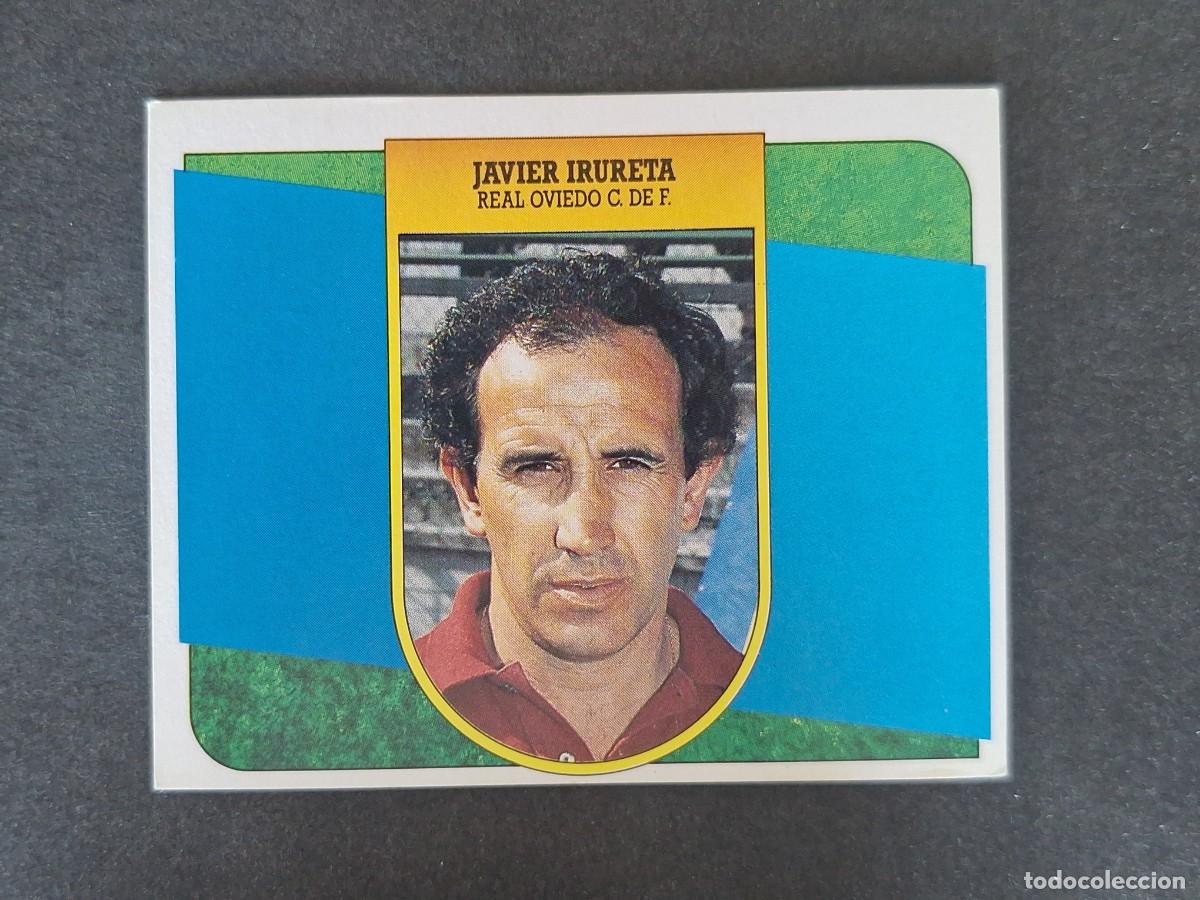 Football Stickers: L3 JAVIER IRURETA ENTRENADOR REAL OVIEDO LIGA ESTE 1991 1992 91 92 CARTON SIN PEGAR NUNCA PEGADO