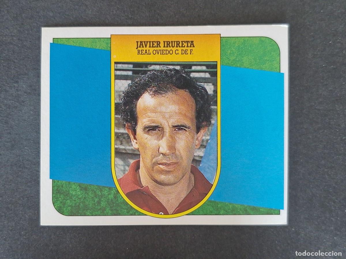 Football Stickers: L3 JAVIER IRURETA ENTRENADOR REAL OVIEDO LIGA ESTE 1991 1992 91 92 CARTON SIN PEGAR NUNCA PEGADO