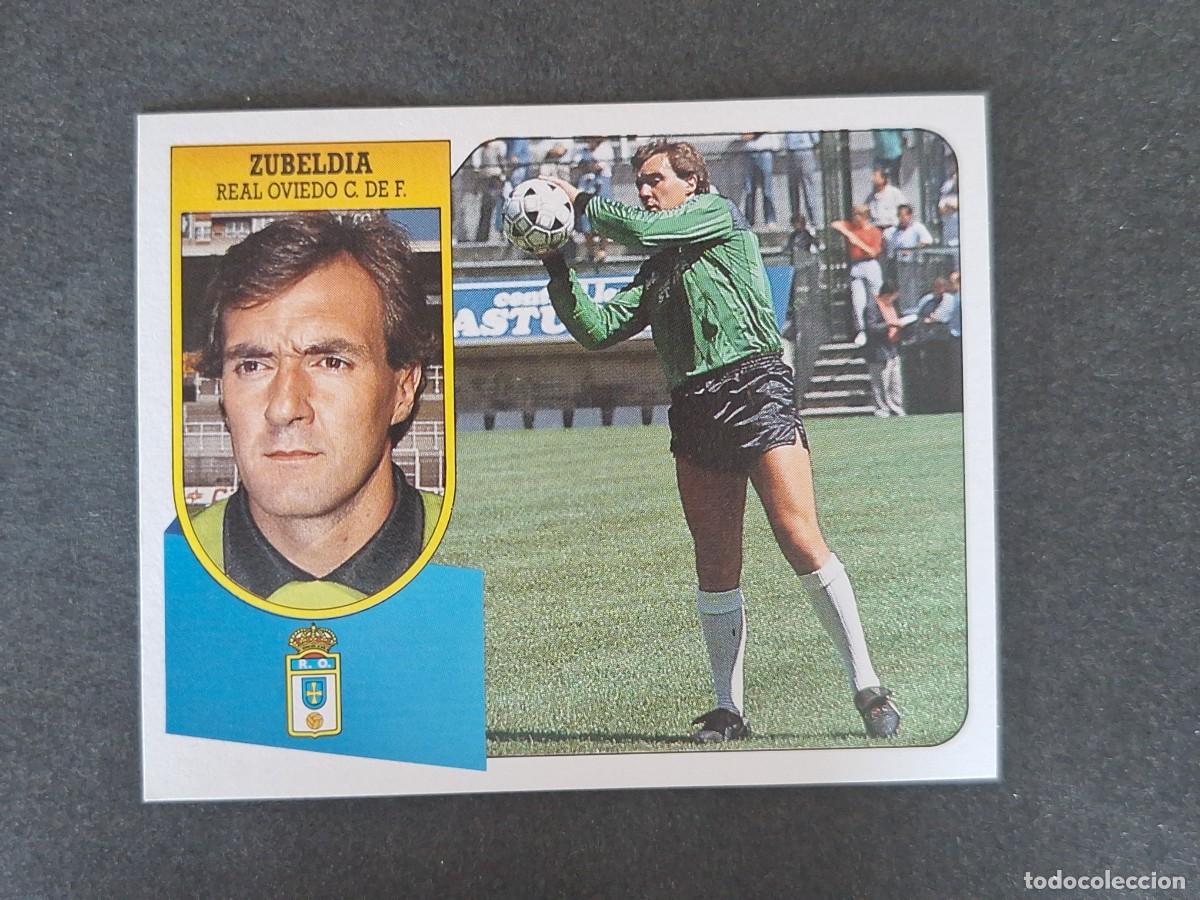 Cromos de f&uacute;tbol: L3 ZUBELDIA REAL OVIEDO LIGA ESTE 1991 1992 91 92 CARTON SIN PEGAR NUNCA PEGADO