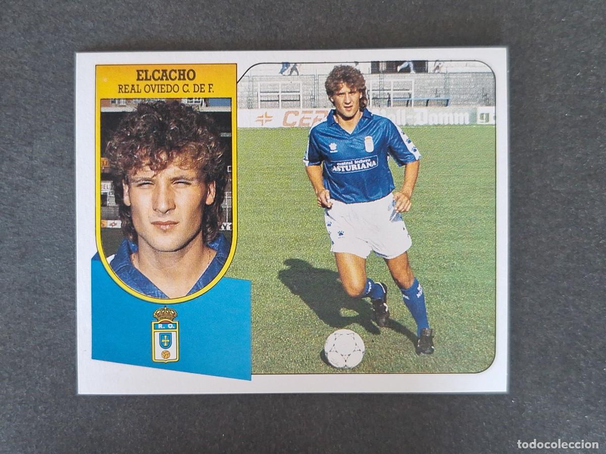 Cromos de f&uacute;tbol: L3 ELCACHO REAL OVIEDO LIGA ESTE 1991 1992 91 92 CARTON SIN PEGAR NUNCA PEGADO