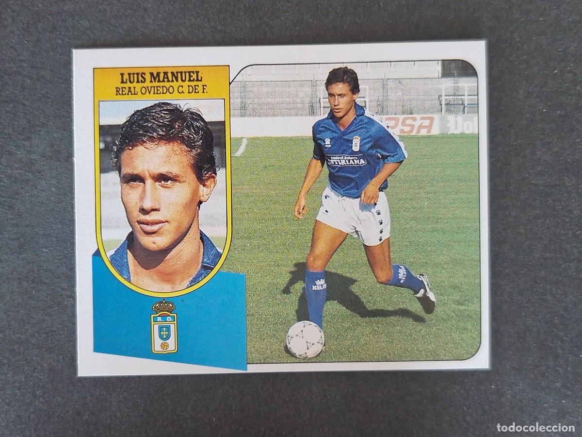 Cromos de f&uacute;tbol: L3 LUIS MANUEL REAL OVIEDO LIGA ESTE 1991 1992 91 92 CARTON SIN PEGAR NUNCA PEGADO