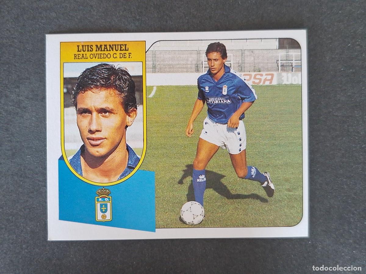 Cromos de f&uacute;tbol: L3 LUIS MANUEL REAL OVIEDO LIGA ESTE 1991 1992 91 92 CARTON SIN PEGAR NUNCA PEGADO