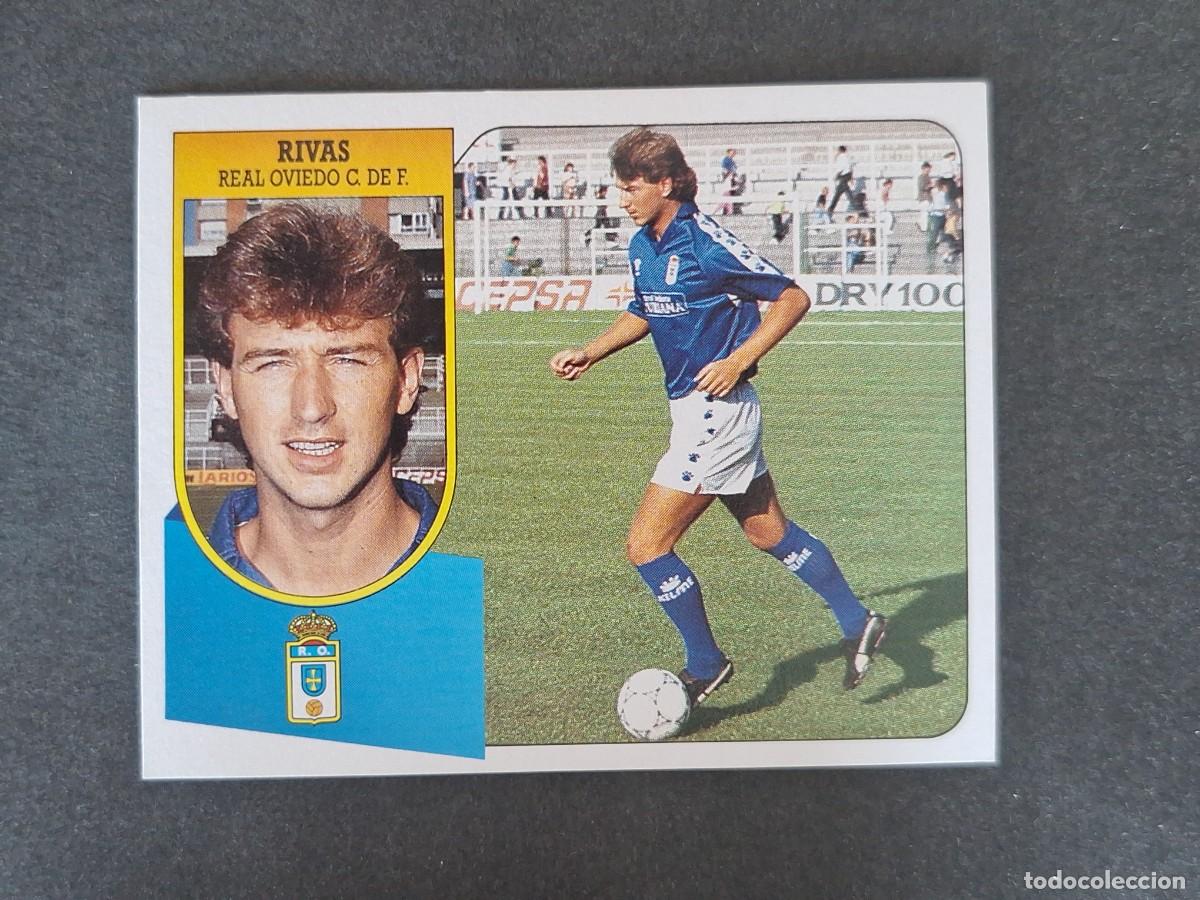 Cromos de f&uacute;tbol: L3 RIVAS REAL OVIEDO LIGA ESTE 1991 1992 91 92 CARTON SIN PEGAR NUNCA PEGADO