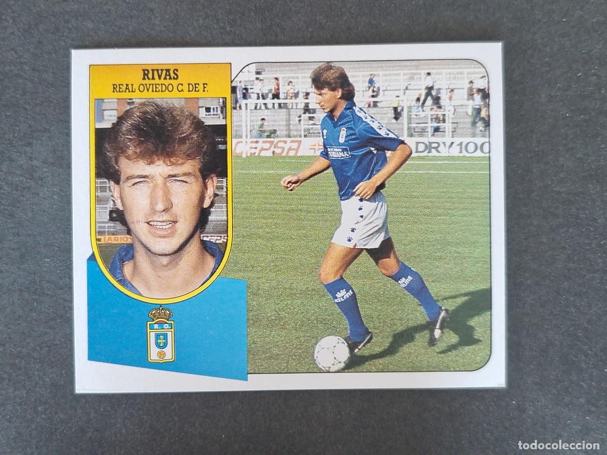 Cromos de f&uacute;tbol: L3 RIVAS REAL OVIEDO LIGA ESTE 1991 1992 91 92 CARTON SIN PEGAR NUNCA PEGADO