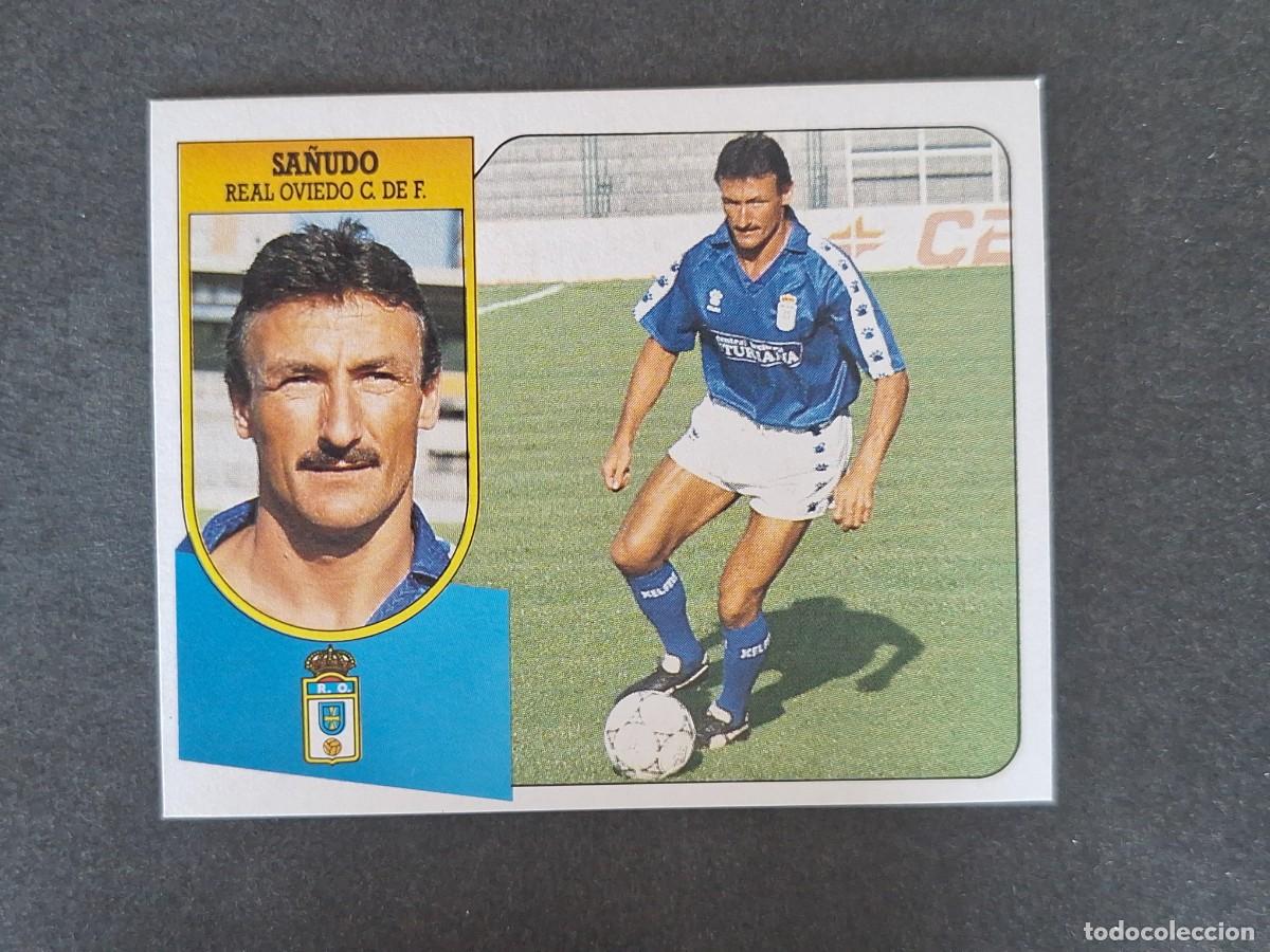 Cromos de f&uacute;tbol: L3 SA&Ntilde;UDO REAL OVIEDO LIGA ESTE 1991 1992 91 92 CARTON SIN PEGAR NUNCA PEGADO