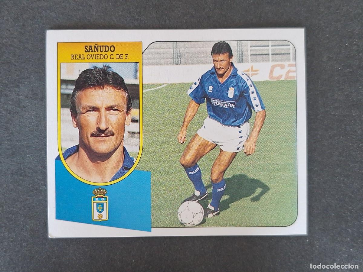 Cromos de f&uacute;tbol: L3 SA&Ntilde;UDO REAL OVIEDO LIGA ESTE 1991 1992 91 92 CARTON SIN PEGAR NUNCA PEGADO
