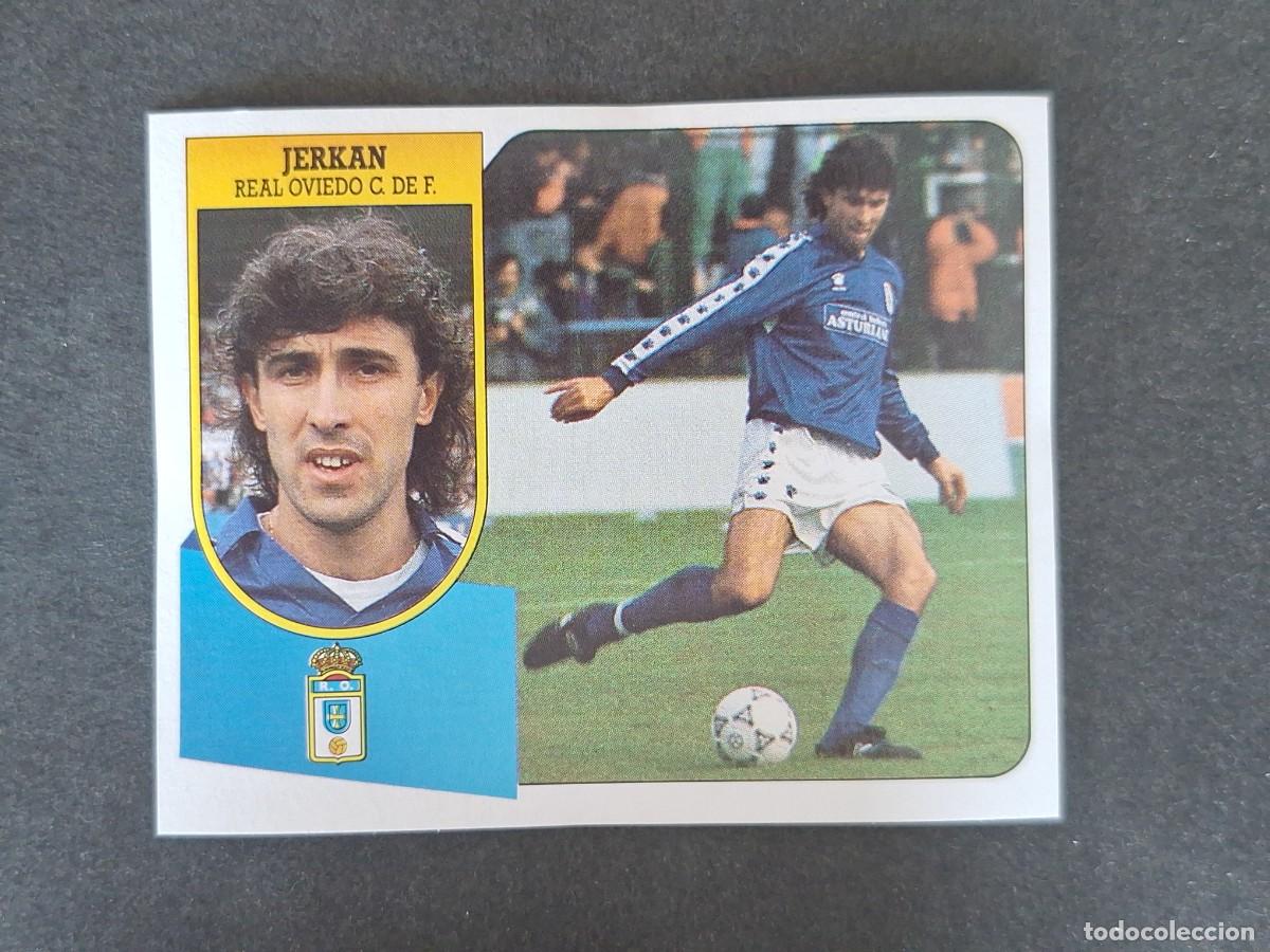 Cromos de f&uacute;tbol: L3 JERKAN REAL OVIEDO LIGA ESTE 1991 1992 91 92 CARTON SIN PEGAR NUNCA PEGADO