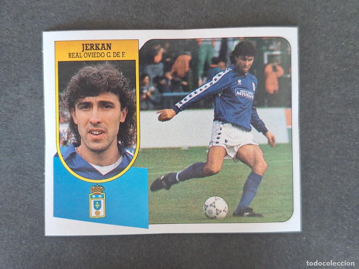 Cromos de f&uacute;tbol: L3 JERKAN REAL OVIEDO LIGA ESTE 1991 1992 91 92 CARTON SIN PEGAR NUNCA PEGADO