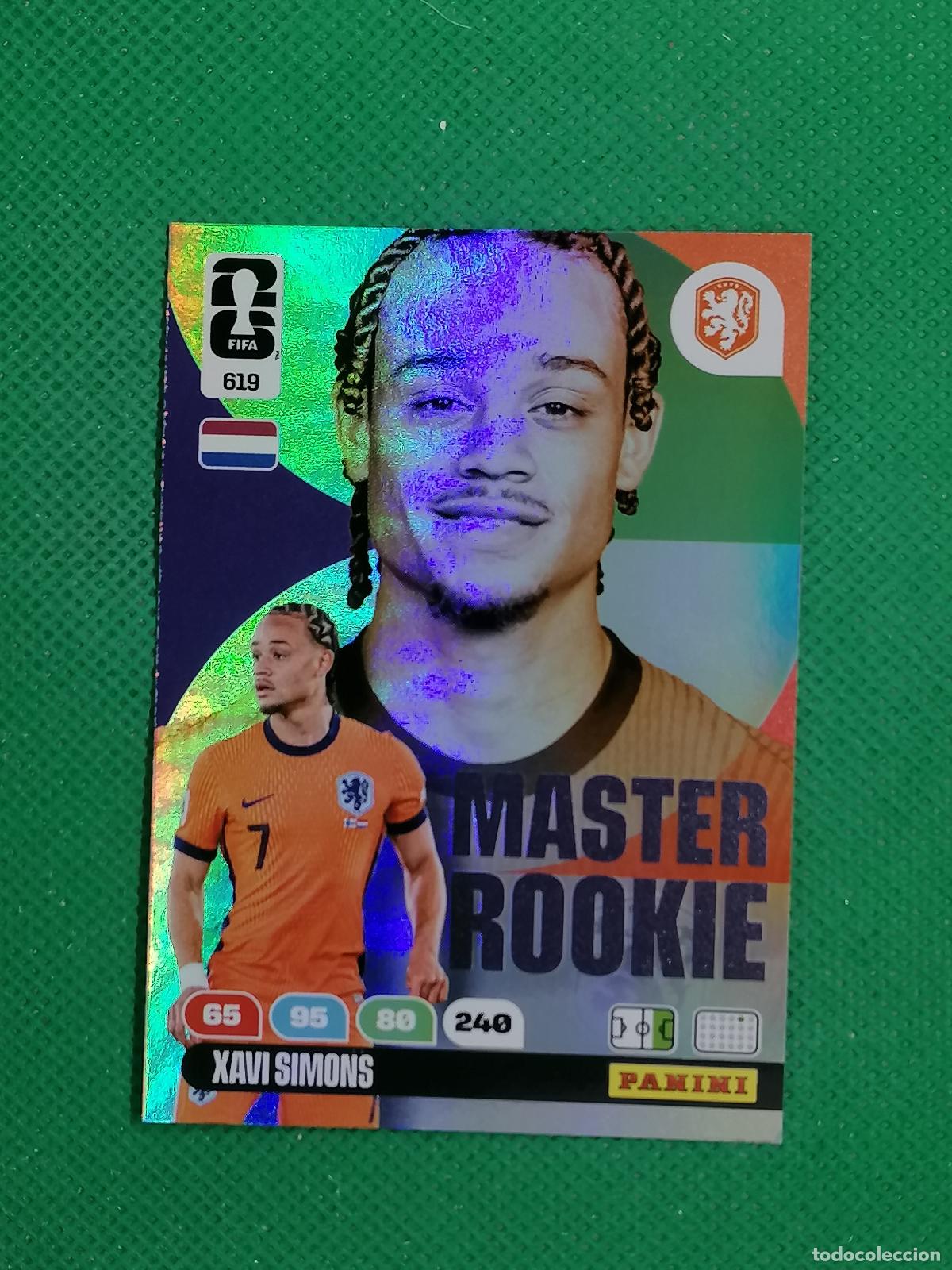 Cromos de f&uacute;tbol: 619 XAVI SIMONS HOLANDA MASTER ROOKIE ⚽ PANINI ADRENALYN FIFA WORLD CUP 26 2026 ⚽