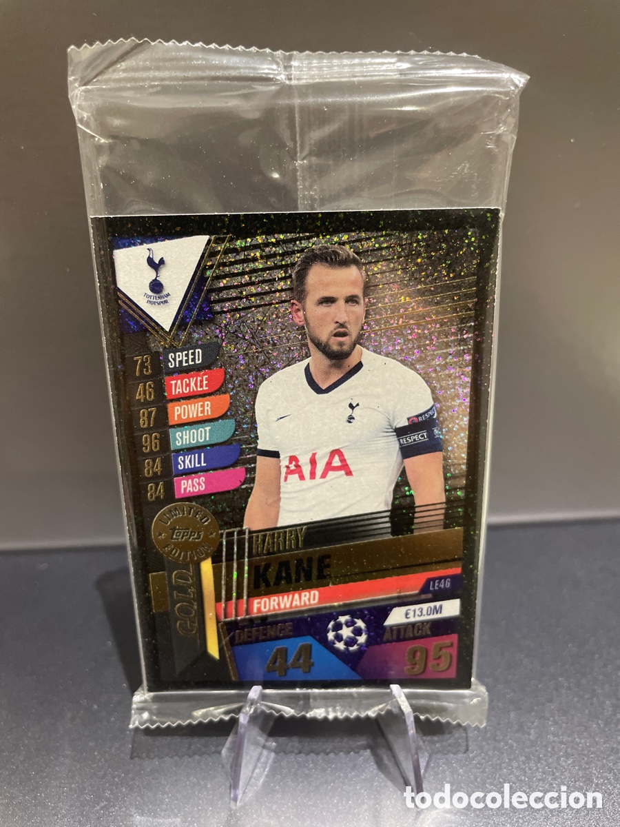 Cromos de f&uacute;tbol: Pack 16 cards & Harry Kane LE4G Gold Edicion Limitada Match Attax 101 2019-20