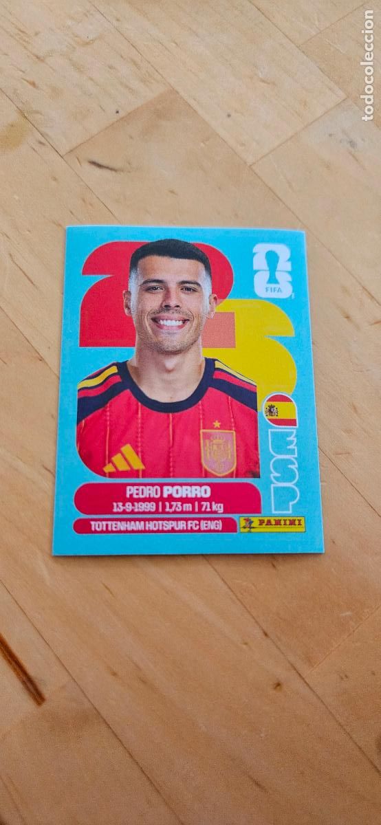 Cromos de f&uacute;tbol: espa&ntilde;a Pedro Porro fifa world cup 2026 mundial 26 eeuu, canada mexico sin pegar trading card