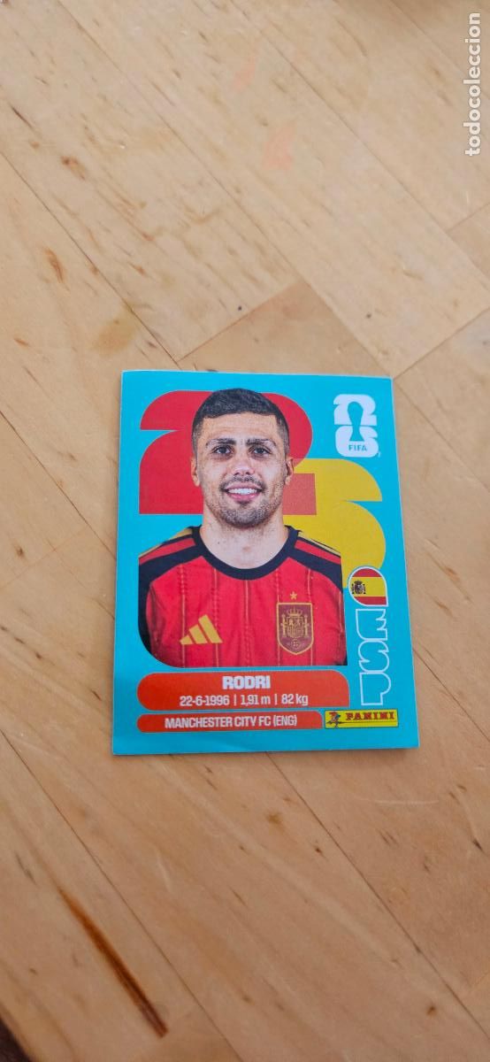 Football Stickers: espa&ntilde;a Rodri fifa world cup 2026 mundial 26 eeuu, canada mexico sin pegar trading card