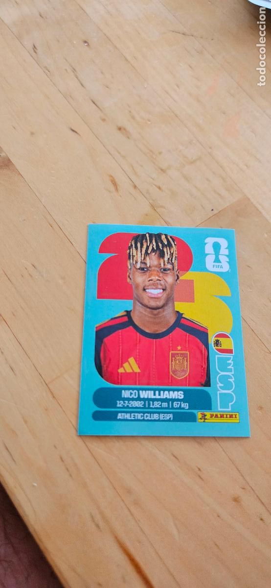 Football Stickers: espa&ntilde;a Nico Williams fifa world cup 2026 mundial 26 eeuu, canada mexico sin pegar trading card