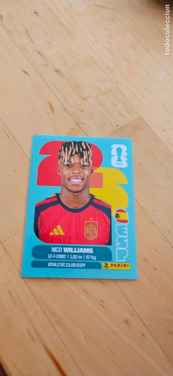 Football Stickers: espa&ntilde;a Nico Williams fifa world cup 2026 mundial 26 eeuu, canada mexico sin pegar trading card