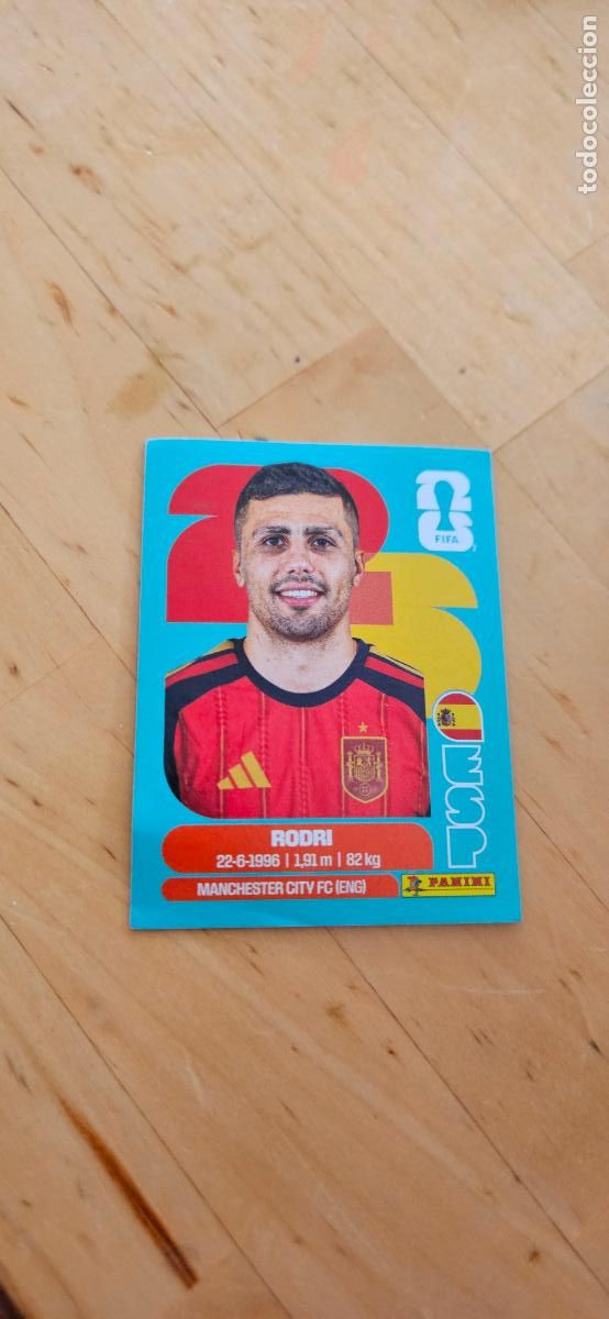 Cromos de f&uacute;tbol: espa&ntilde;a Rodri fifa world cup 2026 mundial 26 eeuu, canada mexico sin pegar trading card