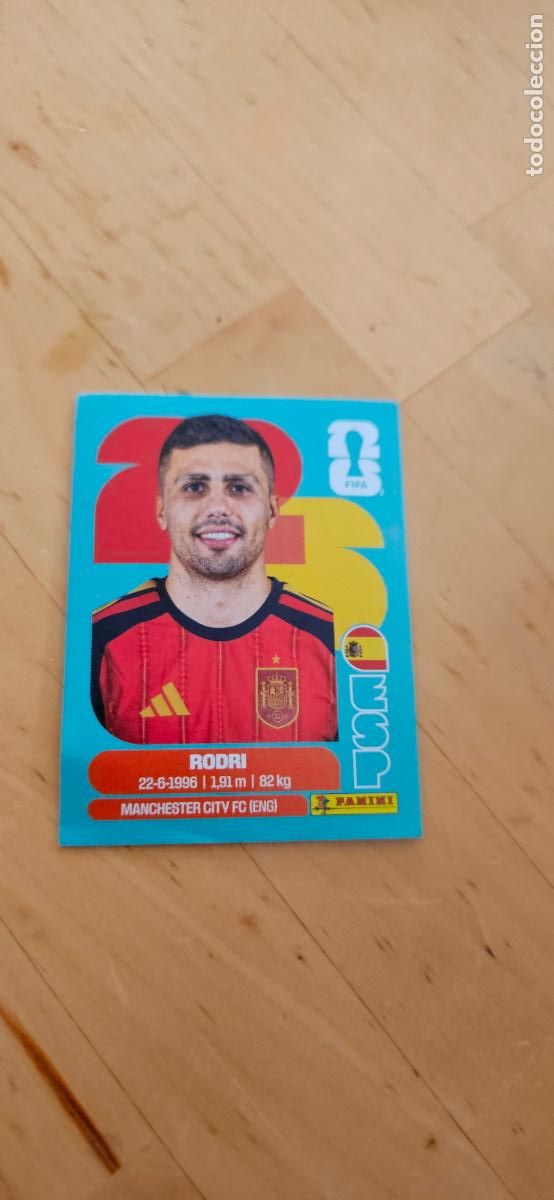 Cromos de f&uacute;tbol: espa&ntilde;a Rodri fifa world cup 2026 mundial 26 eeuu, canada mexico sin pegar trading card