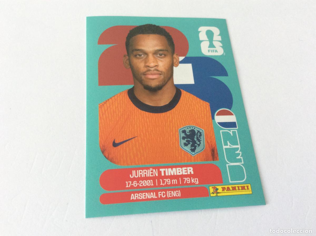 Cromos de f&uacute;tbol: NED5 NED 5 Jurrien Timber Holanda Sticker Cromo FIFA World Cup 2026 26 Panini Mundial