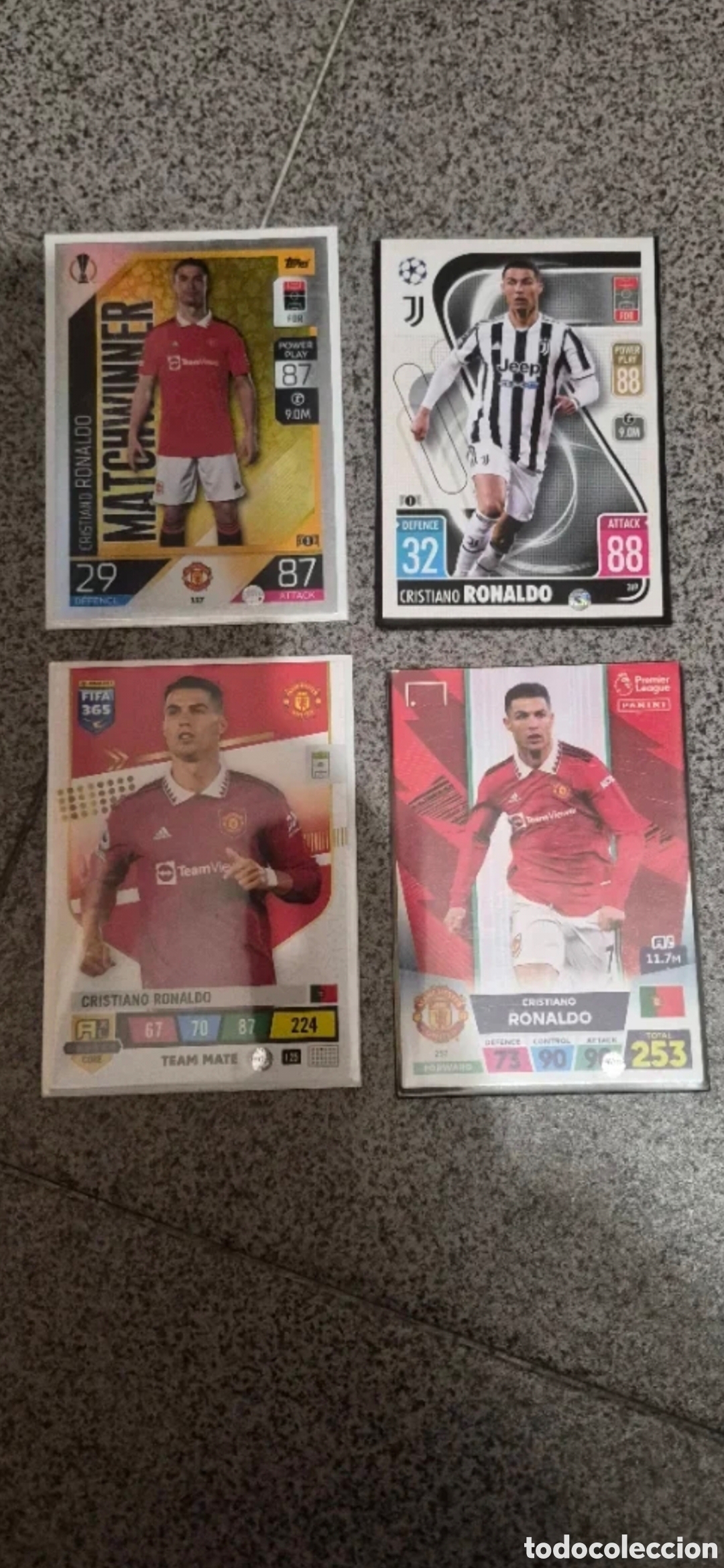 Cromos de f&uacute;tbol: CROMOS CRISTIANO RONALDO