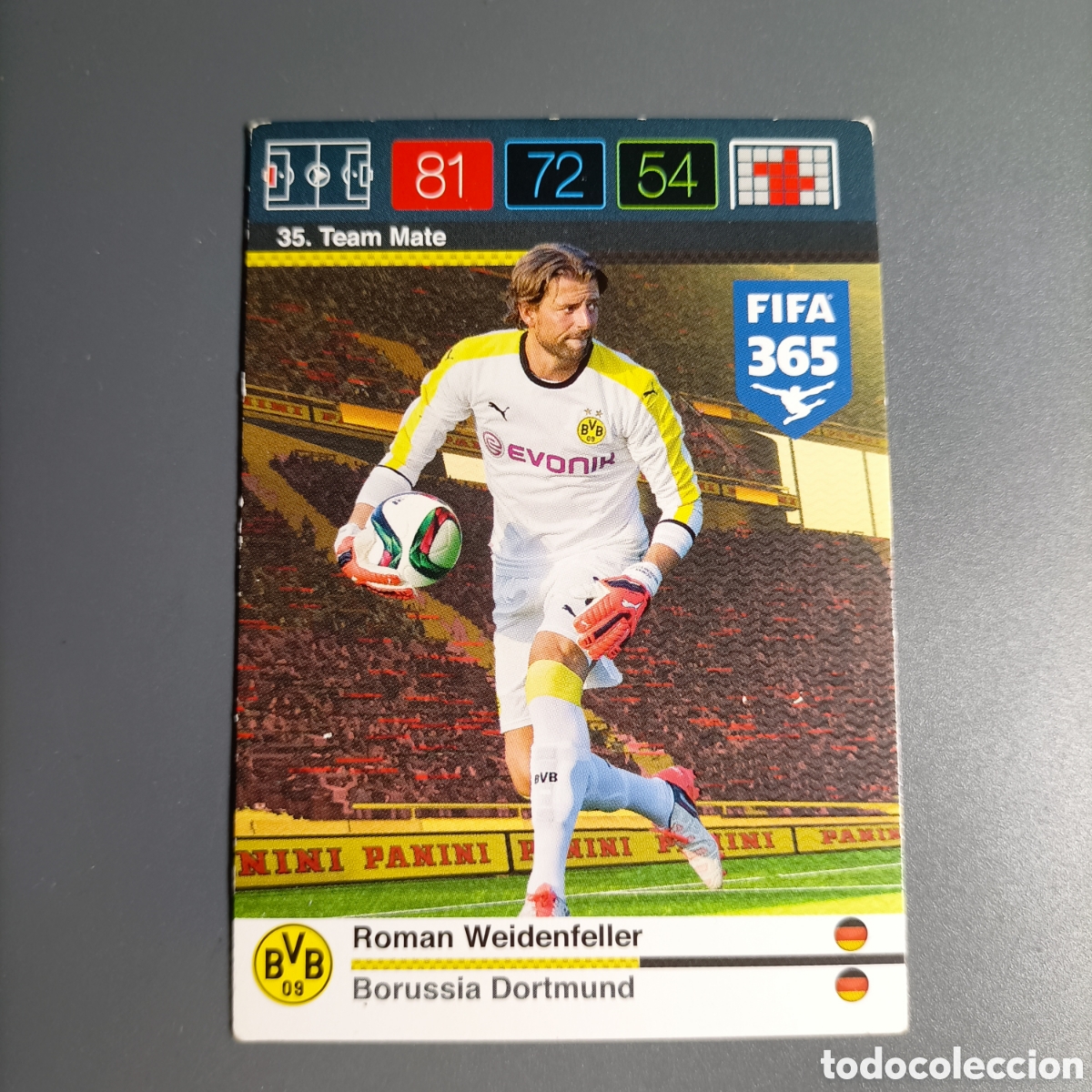 Cromos de f&uacute;tbol: CARD ADRENALYN XL FIFA 365 PANINI 2016 (BORUSSIA DORTMUND) №35 ROMAN WEIDENFELLER