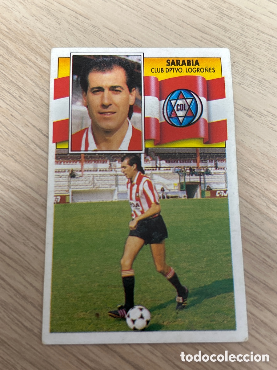Football Stickers: SARABIA C. D. LOGRO&Ntilde;ES LIGA ESTE 1990 1991 90 91 NUNCA PEGADO SIN PEGAR