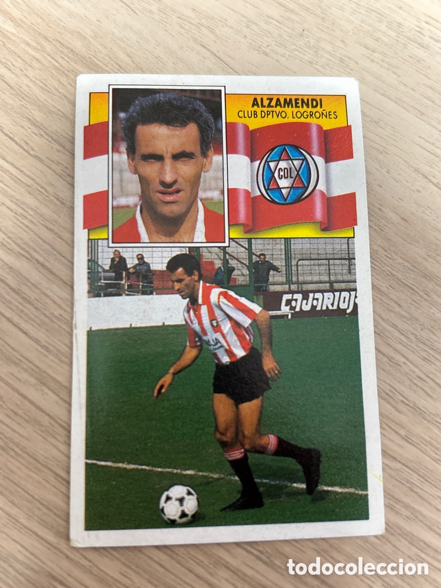 Football Stickers: ALZAMENDI C. D. LOGRO&Ntilde;ES LIGA ESTE 1990 1991 90 91 NUNCA PEGADO SIN PEGAR