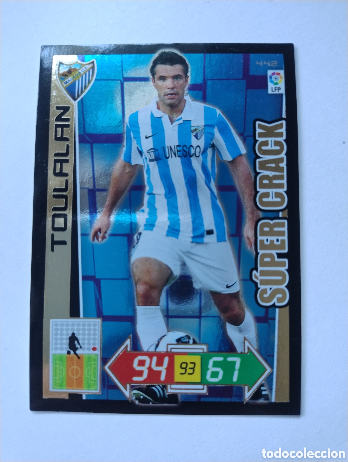 Cromos de f&uacute;tbol: 442 - Toulalan - M&aacute;laga - Adrenalyn XL Liga 2012 - 2013 Super Crack