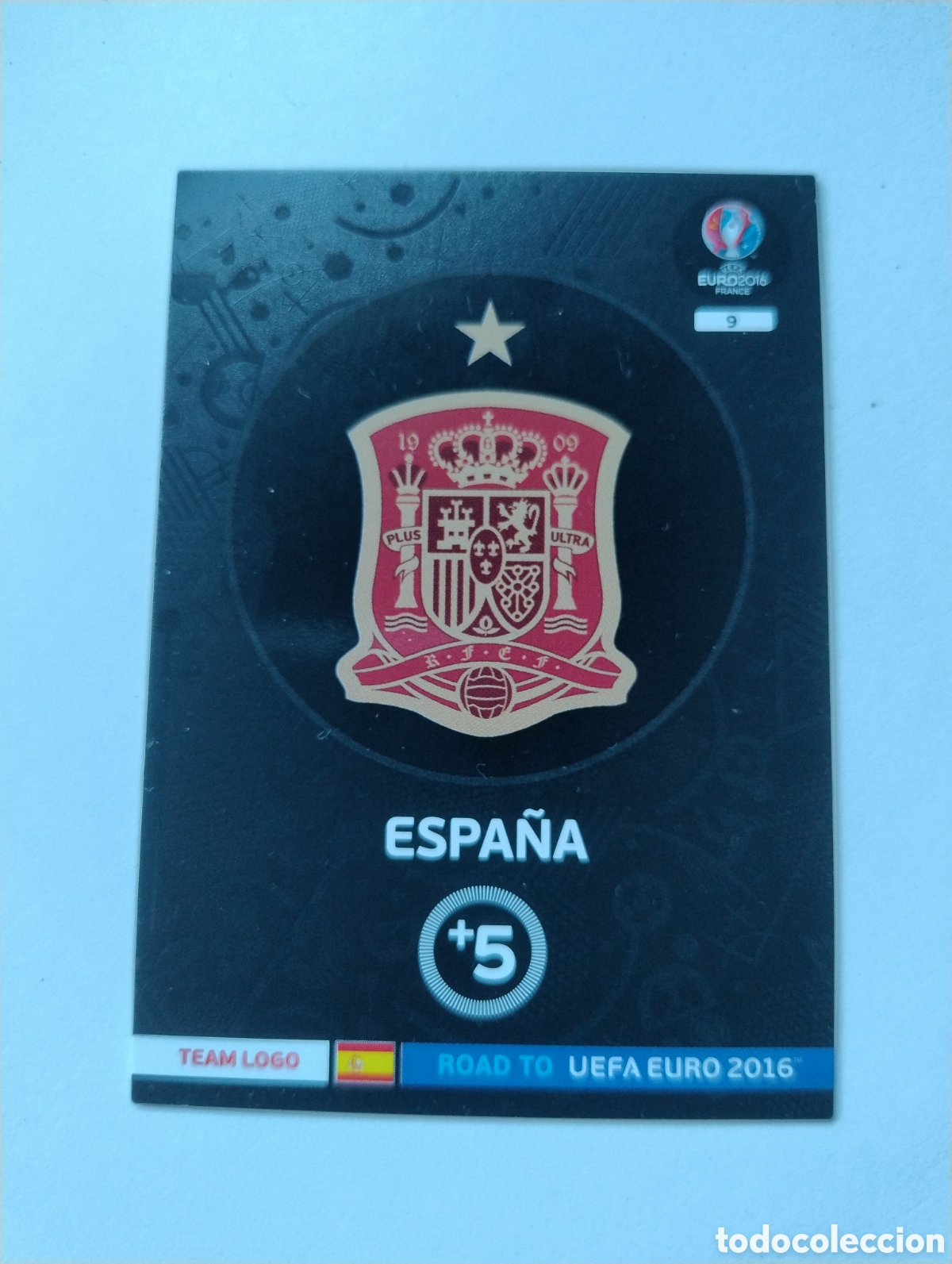 Fu&szlig;ball-Sticker: 9 - Escudo Tema Logo - Espa&ntilde;a - Adrenalyn XL Road to Euro 2016