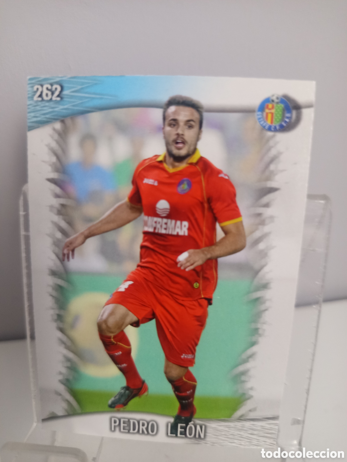 Cromos de f&uacute;tbol: ❇️ CROMO CARD ⚽ PEDRO LE&Oacute;N GETAFE 262 FICHAS LIGA QUIZ GAME 2014 13 14 2013 2014 MUNDICROMO ❇️