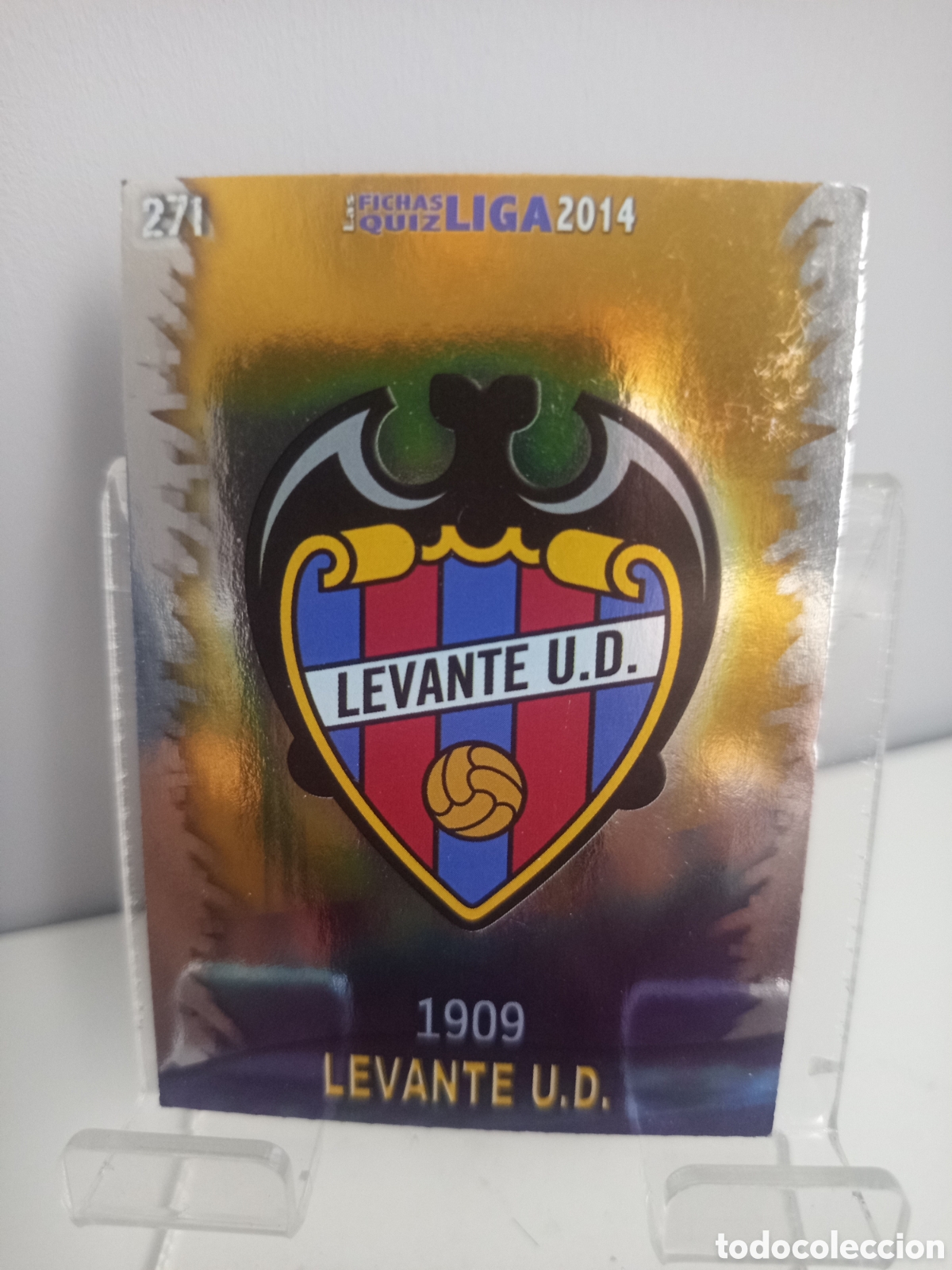 Fu&szlig;ball-Sticker: ❇️ CROMO CARD ⚽ ESCUDO LEVANTE 271 FICHAS LIGA QUIZ GAME 2014 13 14 2013 2014 MUNDICROMO ❇️