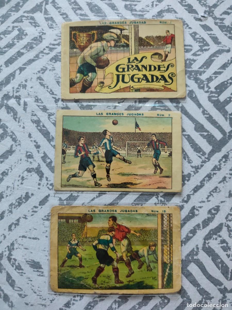 Cromos de f&uacute;tbol: 3 Cromos Las grandes jugadas. Chocolates Juncosa