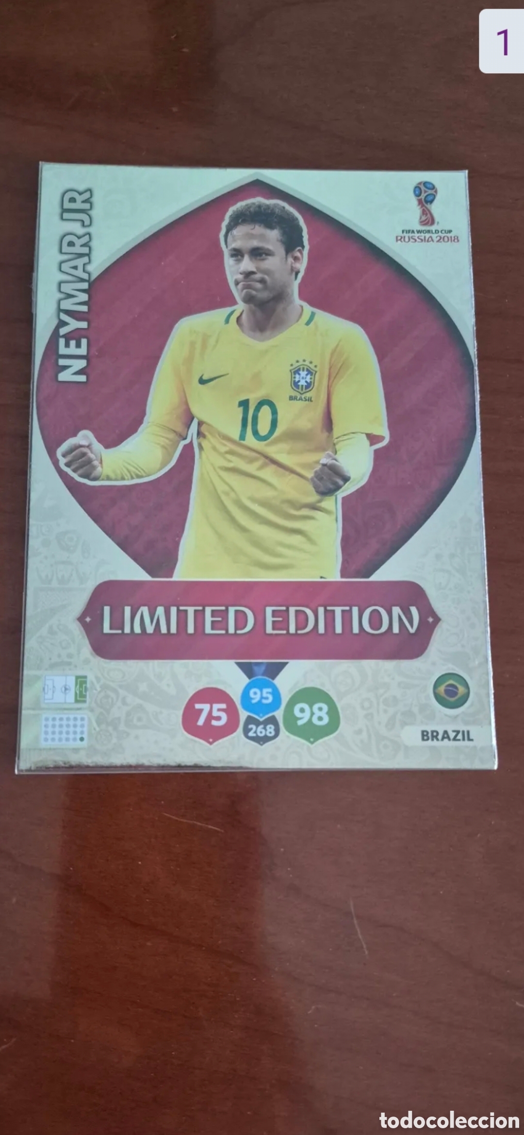 Cromos de f&uacute;tbol: CROMO XXL NEYMAR RUSIA 2018