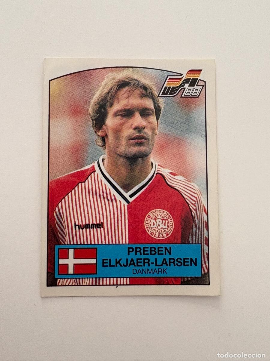 Cromos de f&uacute;tbol: 21. CROMO STICKER SIN PEGAR PANINI EUROCOPA EURO 88 DINAMARCA PREBEN ELKJAER-LARSEN N 122