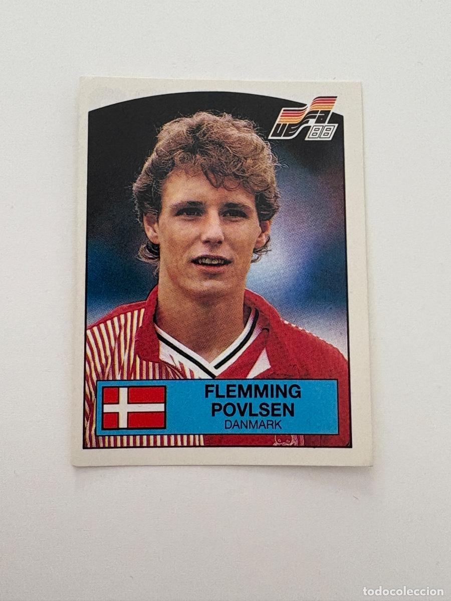 Cromos de f&uacute;tbol: 21. CROMO STICKER SIN PEGAR PANINI EUROCOPA EURO 88 DINAMARCA FLEMMING POVLSEN N 124
