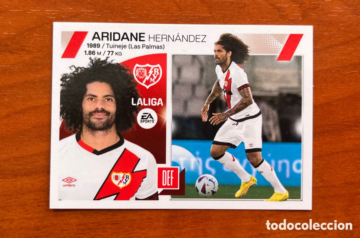 Cromos de f&uacute;tbol: ARIDANE HERNANDEZ RAYO VALLECANO N&ordm; 6 LIGA ESTE 23/24 LIGA ESTE 2023 2024 PANINI NUNCA PEGADO