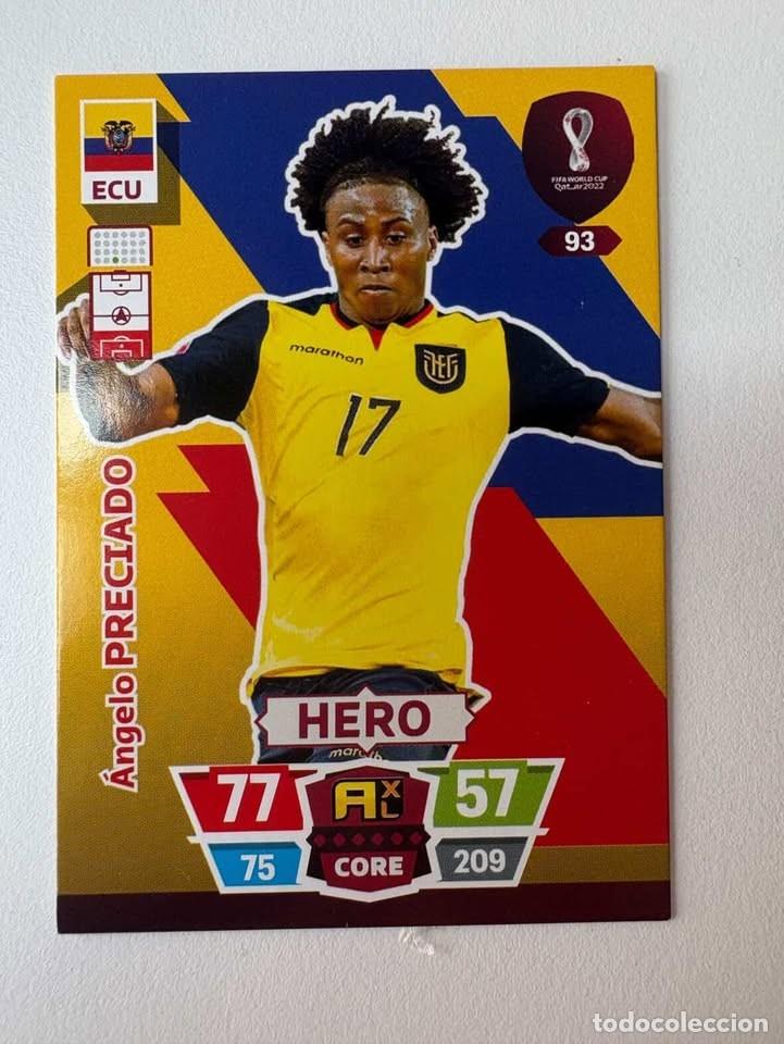Figurine di Calcio: Carta &Aacute;ngelo Preciado Ecuador Hero 93 Mundial Qatar 2022 Adrenalyn XL