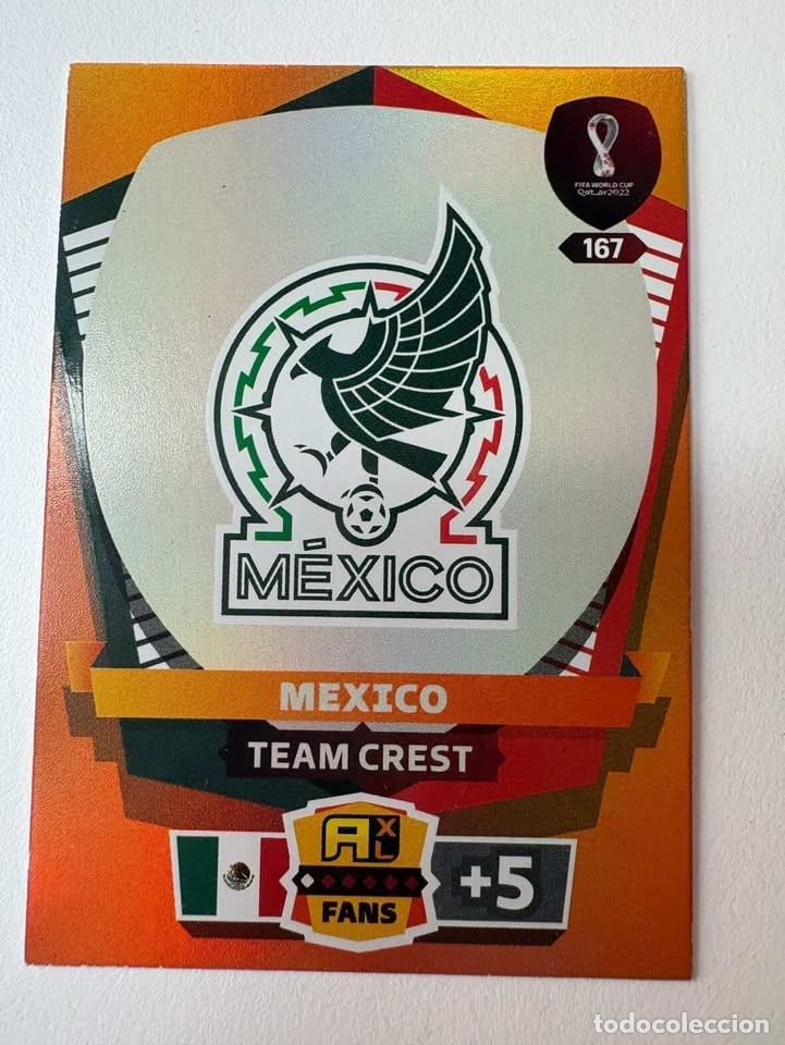 Cromos de f&uacute;tbol: Carta Escudo M&eacute;xico Team Crest 167 Mundial Qatar 2022 Adrenalyn XL