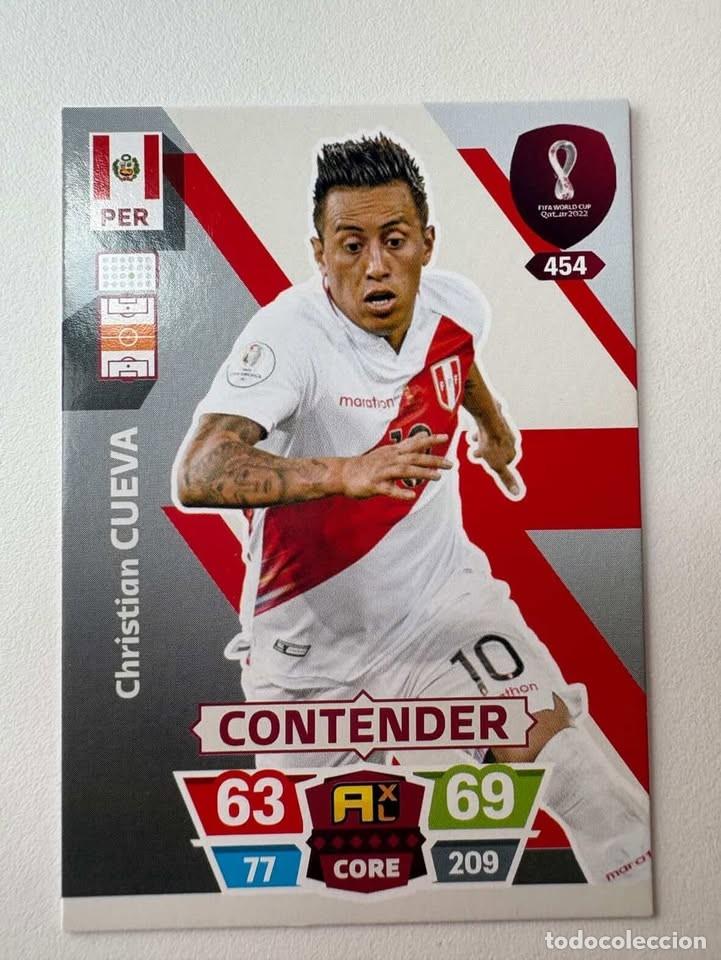 Cromos de f&uacute;tbol: Carta Christian Cueva Per&uacute; Contender 454 Mundial Qatar 2022 Adrenalyn XL