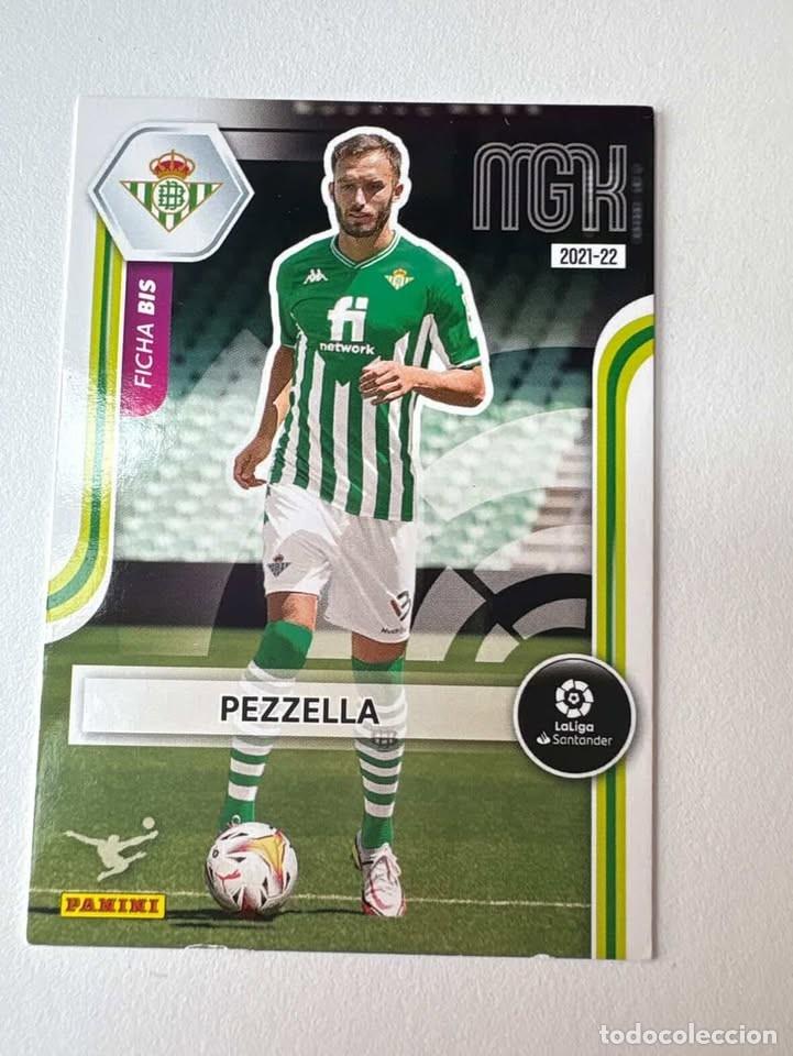 Cromos de f&uacute;tbol: Carta Pezzella Betis Ficha Bis 77bis Megacracks 2021-22