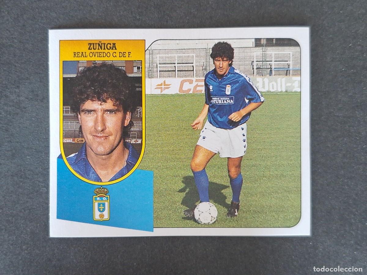 Cromos de f&uacute;tbol: L3 ZU&Ntilde;IGA REAL OVIEDO LIGA ESTE 1991 1992 91 92 CARTON SIN PEGAR NUNCA PEGADO